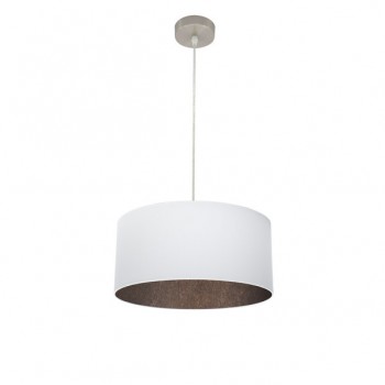 Distribuidor - Lâmpadas Diversas | Colgantes Moderno | COLGANTE TATIANA 1XE27 NIQUEL/BLANCO-OXIDO REGX40X40 CM Ref: 189194009